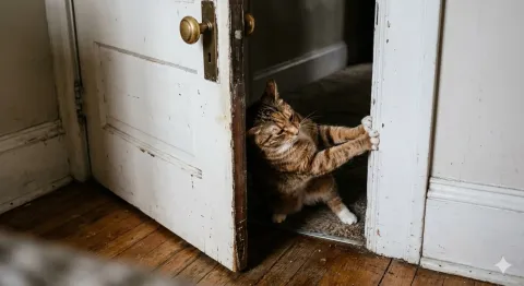 kapı sıkıştı ama açamıyoruz