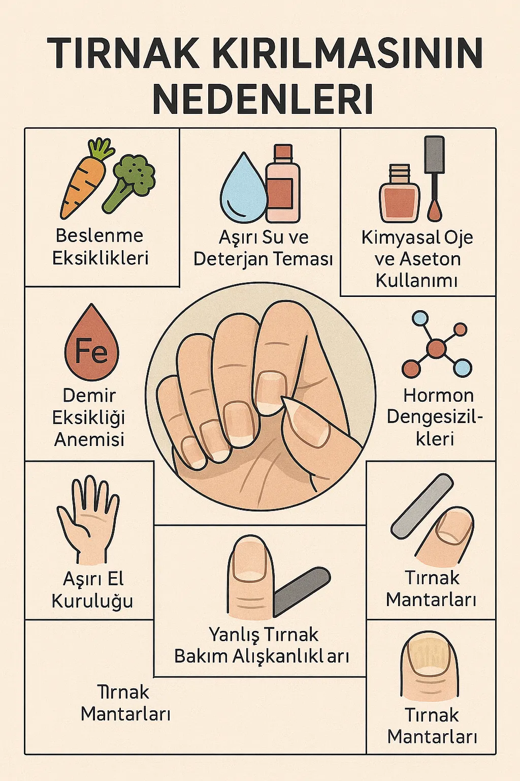 tırnak kırılması