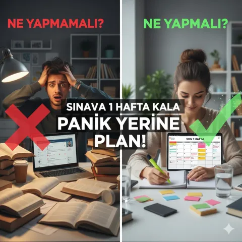 sınava bir hafta kala ne yapmalı