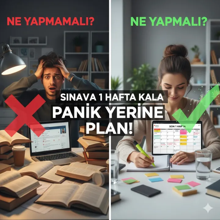 sınava bir hafta kala ne yapmalı