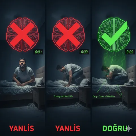 yatakta uyurken deprem