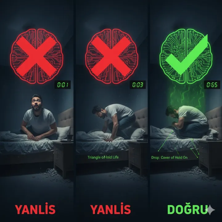 yatakta uyurken deprem
