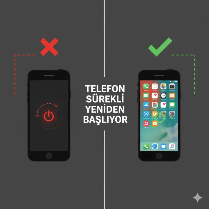 telefon sürekli yeniden başlıyor