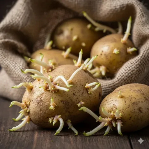 filizlenmiş patates