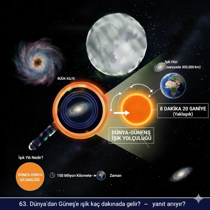 Dünya’dan Güneş’e Işık Kaç Dakikada Gelir? Kozmik Yolculuğun Gizemi