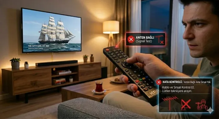 Vestel TV Anten Bağlı Ama Sinyal Yok