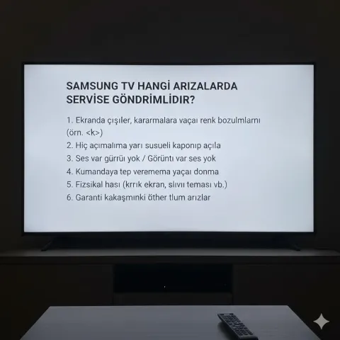 Samsung TV Hangi Arızalarda Servise Gönderilmelidir