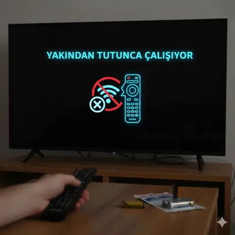 Vestel TV Kumanda Algılamıyor Yakından Tutunca Çalışıyor