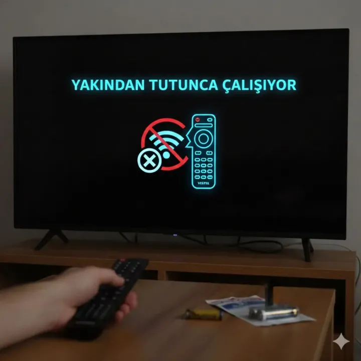 Vestel TV Kumanda Algılamıyor Yakından Tutunca Çalışıyor