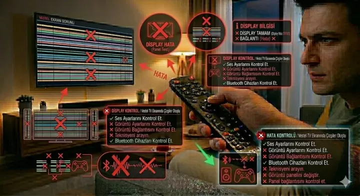 Vestel TV Ekranında Çizgiler Oluştu