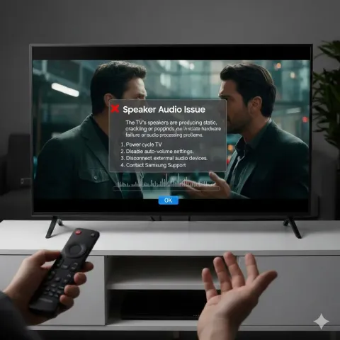 Samsung Televizyon Hoparlöründen Cızırtı veya Patlama Sesi Geliyorsa