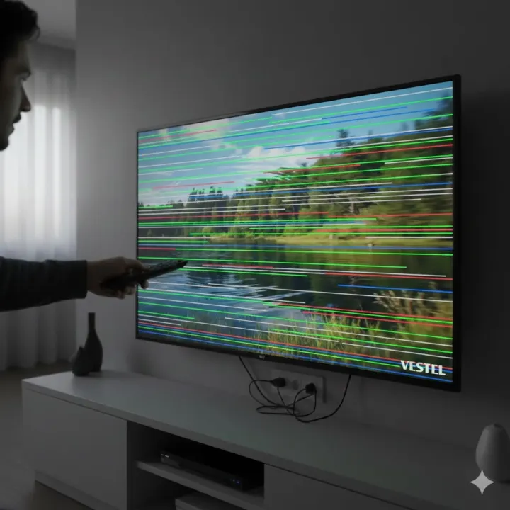 Vestel TV Ekranında Çizgiler Oluştu