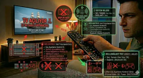 Vestel TV Açılıyor Birkaç Saniye Sonra Kapanıyor