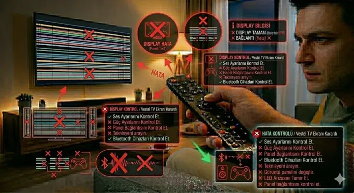 Vestel TV Ekranı Karardı LED Arızası Belirtisi