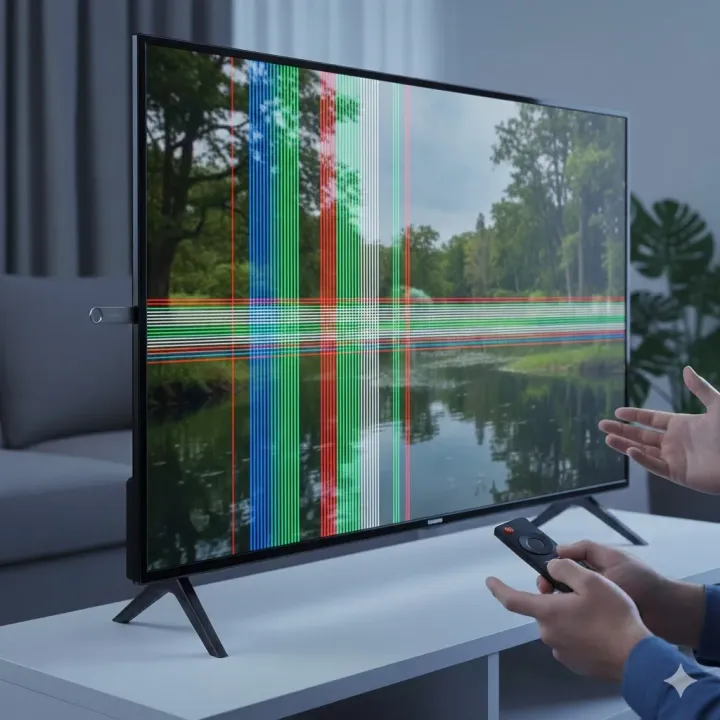 Samsung Televizyon Ekranında Dikey veya Yatay Çizgiler Çıkıyorsa