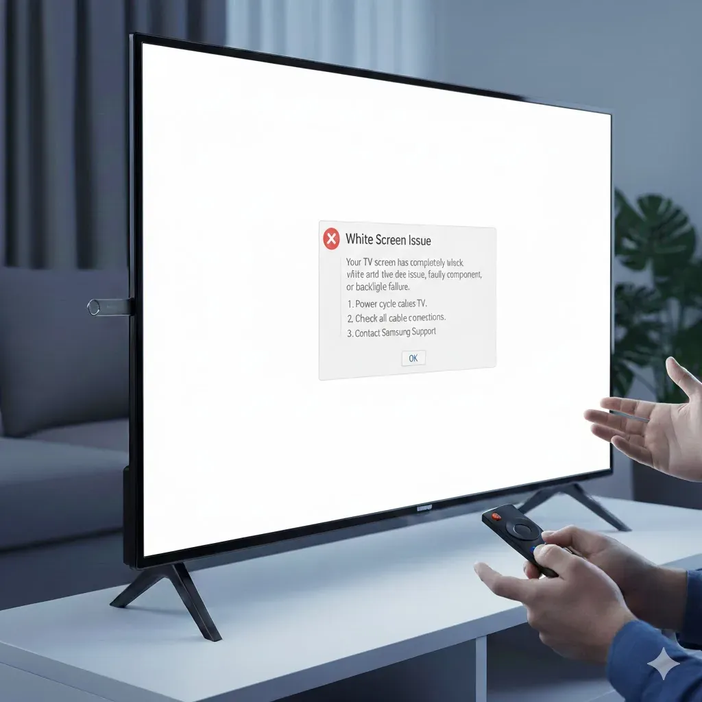 Samsung Televizyon Ekranı Beyazladı Görüntü Kaybolduysa