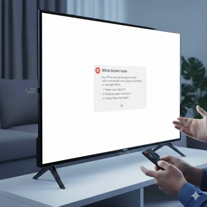 Samsung Televizyon Ekranı Beyazladı Görüntü Kaybolduysa