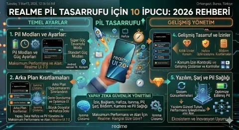 Realme pil tasarrufu için 10 ipucu