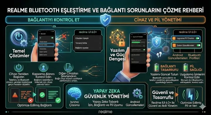 Realme Bluetooth eşleştirme sorunlarını çözme