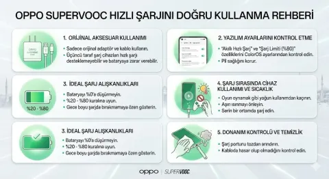 Oppo batarya hızlı şarjını doğru şekilde nasıl kullanırsınız?