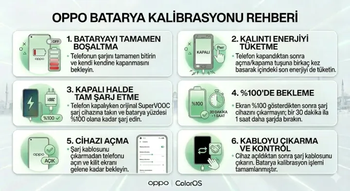 Oppo batarya kalibrasyonu nasıl yapılır?