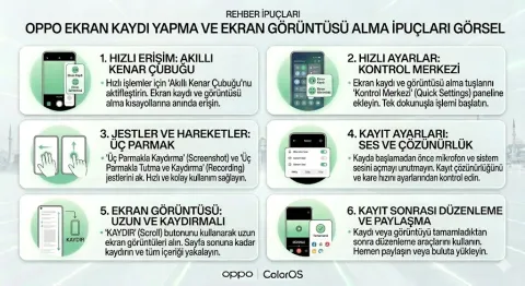 Oppo ekran kaydı yapma ve ekran görüntüsü alma ipuçları