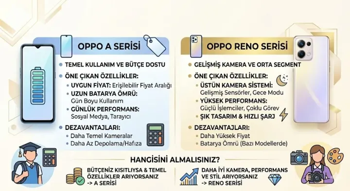 Oppo A serisi ile Reno serisi arasındaki farklar ve hangisini almalısınız?