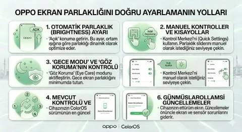 Oppo ekran parlaklığını doğru ayarlamanın yolları