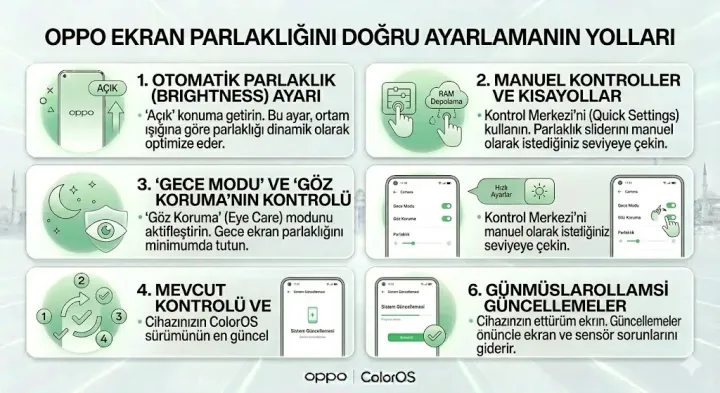Oppo ekran parlaklığını doğru ayarlamanın yolları