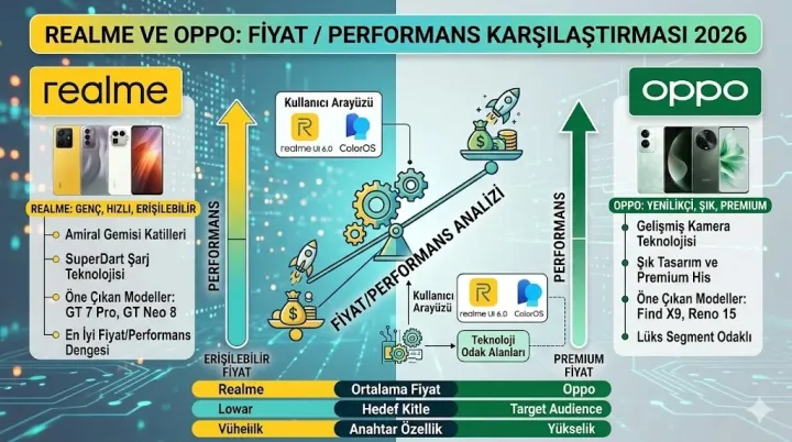Realme ile Oppo fiyat/performans karşılaştırması