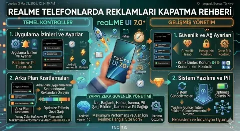 Realme telefonlarda reklamları kapatma rehberi