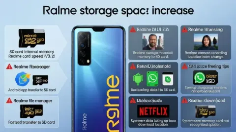 Realme depolama alanı yönetimi: SD kart ile artırma