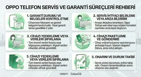 Oppo telefon servis ve garanti süreçleri