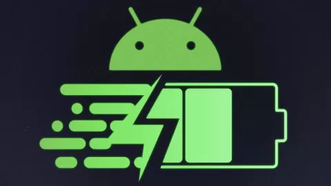 Android simgesi ve pil görseliyle batarya ömrünü anlatan illüstrasyon