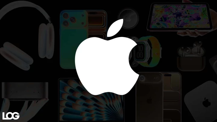 Apple logosu ve çeşitli Apple ürünlerinin yer aldığı kapak görseli