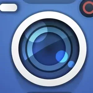 Blackmagic Camera uygulamasını temsil eden kamera merceği simgesi