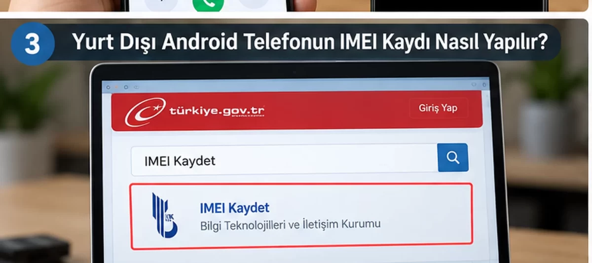 e-Devlet ekranında BTK IMEI Kaydet hizmeti