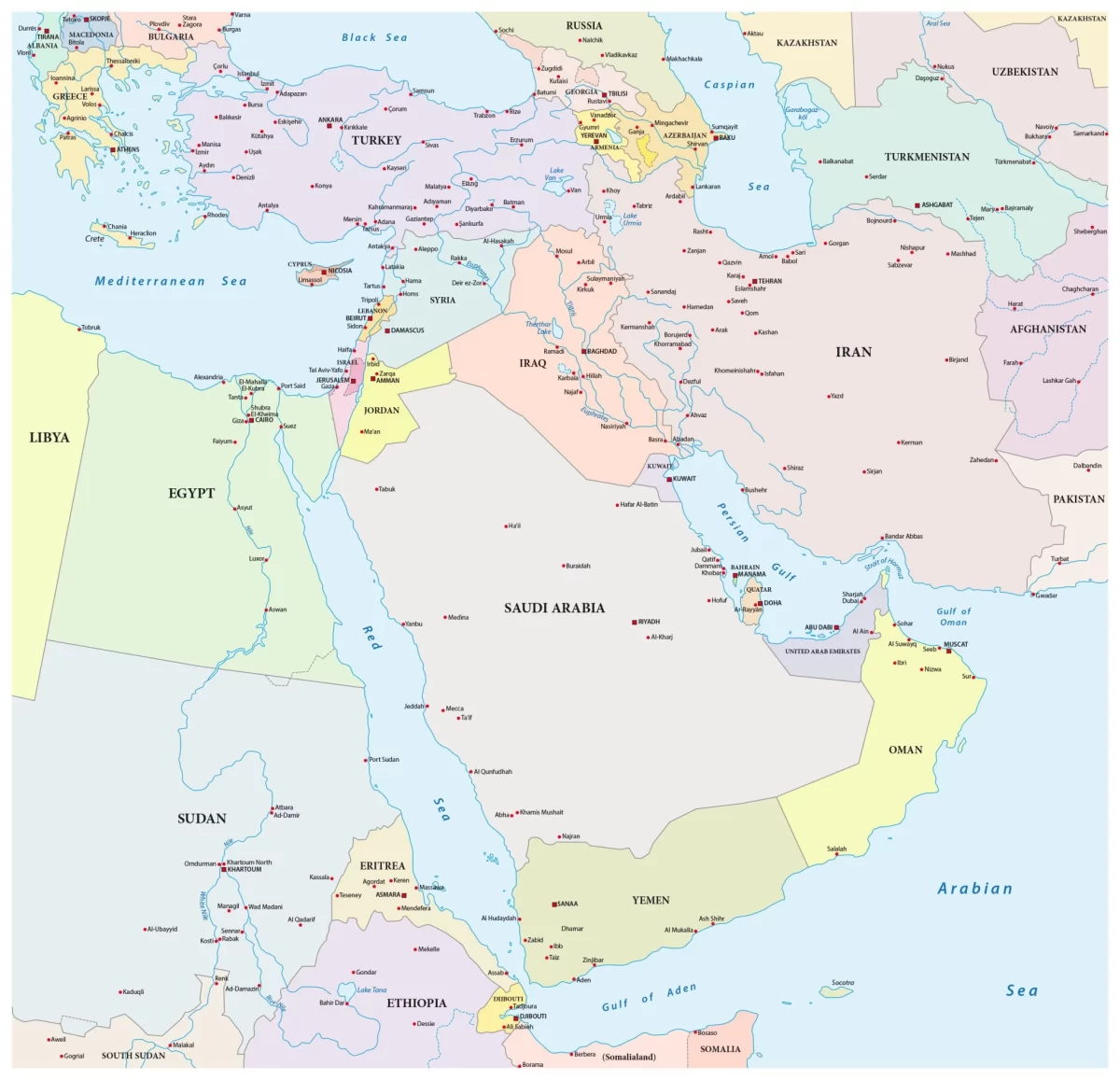 Büyük Ortadoğu haritasında Türkiye, Suriye, Irak ve “Free Kurdistan” ile “Sunni Iraq” etiketleri görülüyor.