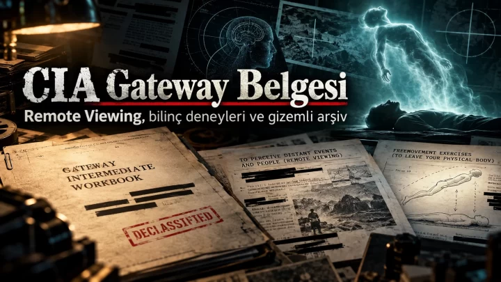 Gateway Intermediate Workbook ve remote viewing konulu haber için hazırlanmış kapak görseli.