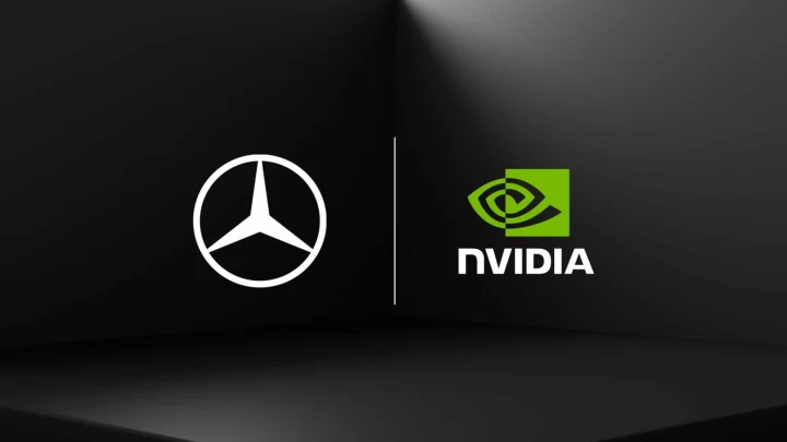 Mercedes-Benz ve Nvidia logoları
