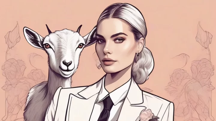 Oğlak burcu simgesini taşıyan illüstrasyon; çerçeve içindeki figür, astrolojik sembollerle çevrili fonda yer alıyor