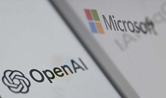 OpenAI ve Microsoft logolarının yer aldığı görsel