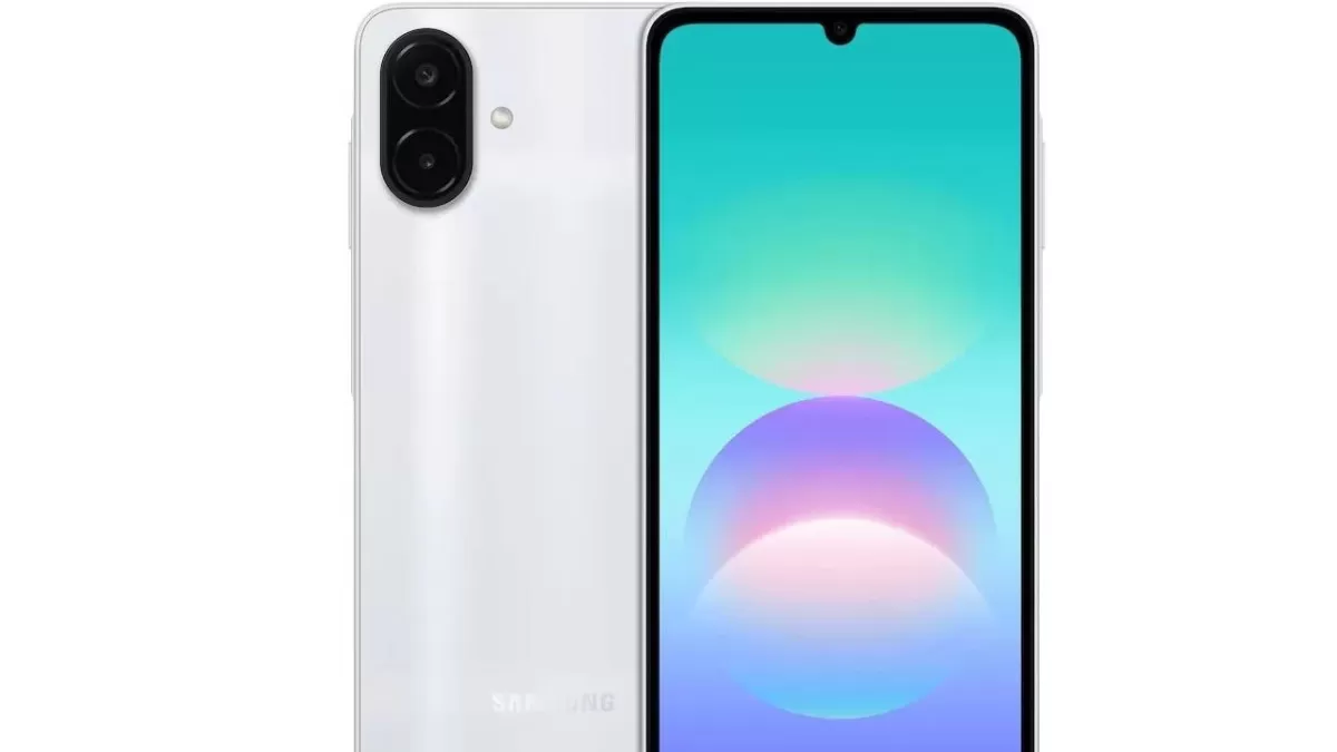 Samsung Galaxy A08 telefonun ön ve arka yüzü
