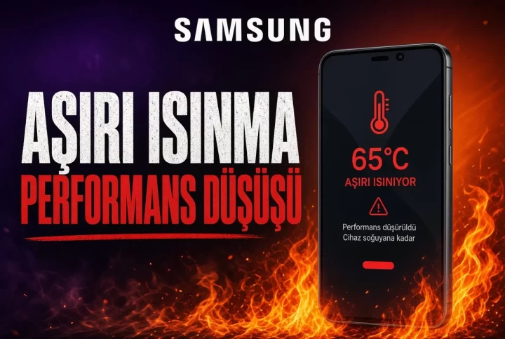 Samsung telefonlarda aşırı ısınma ve performans düşüşü konulu kapak görseli