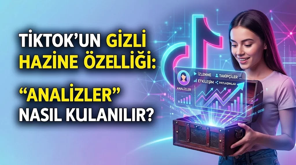 TikTok Analizler özelliğini anlatan kapak görseli