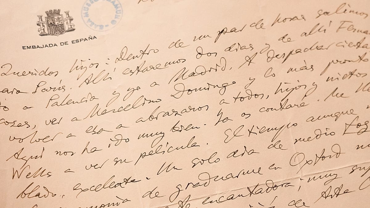 Miguel de Unamuno’nun H. G. Wells’le buluşmasını anlattığı el yazısı mektuptan bir bölüm