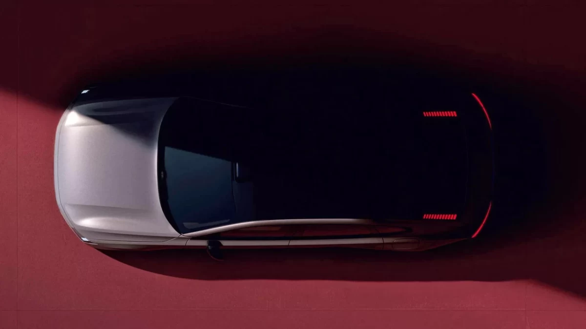Volvo ES90’ın yukarıdan görünümü