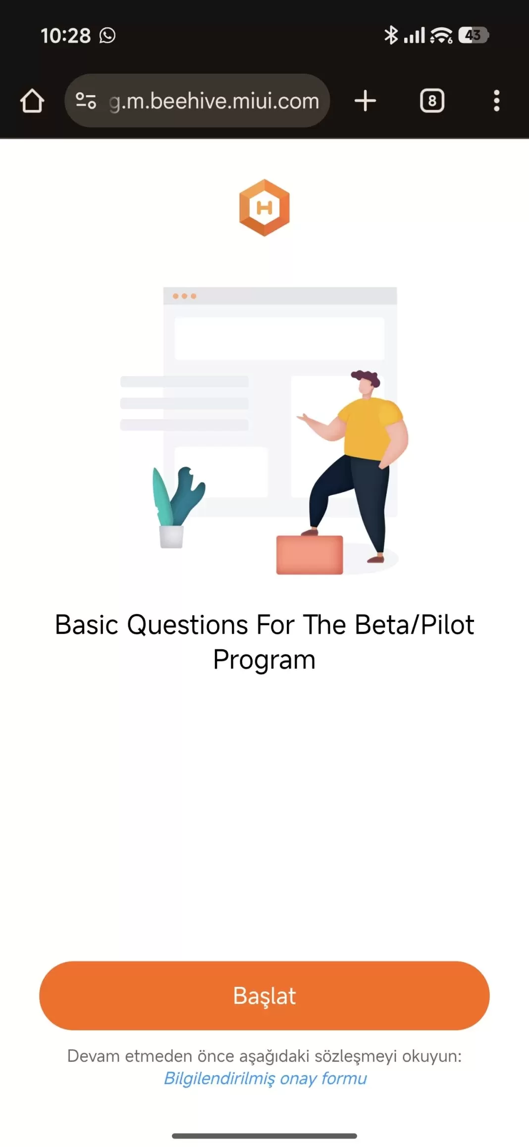 Beta/Pilot Programı için temel sorular sayfası