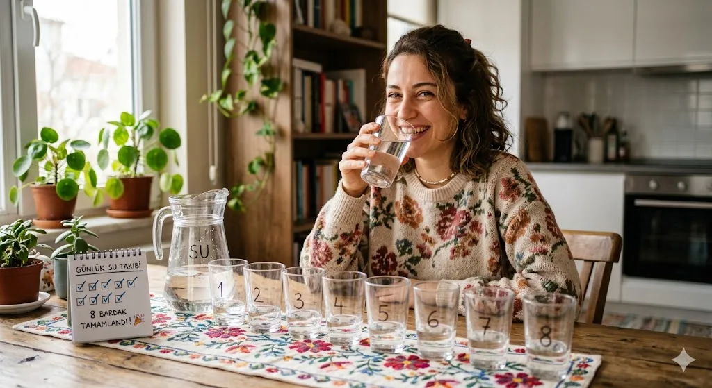 günde 8 bardak su içmenin faydaları