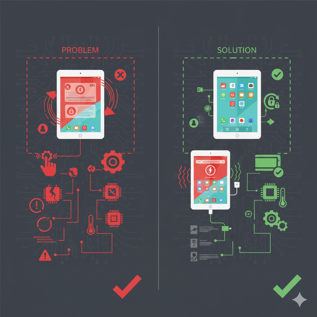 tablet ekranı dönüyor